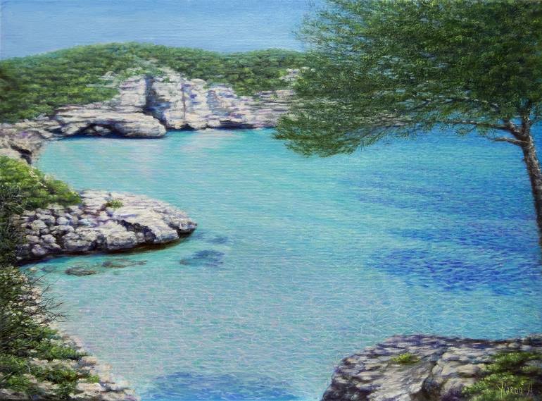Print of Realism Seascape Paintings by Anastasia Woron 