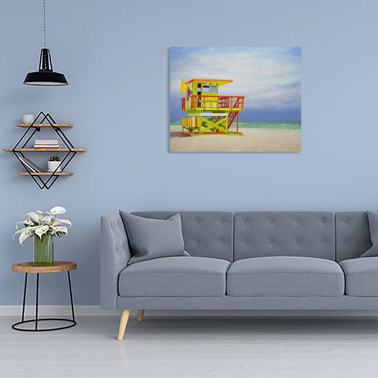 Original Realism Beach Painting by Anastasia Woron 