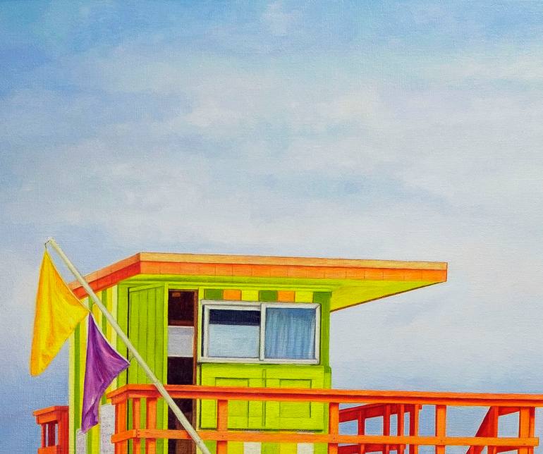 Original Realism Beach Painting by Anastasia Woron 