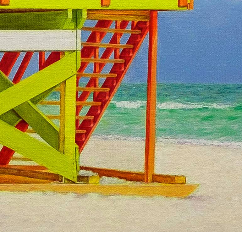 Original Realism Beach Painting by Anastasia Woron 