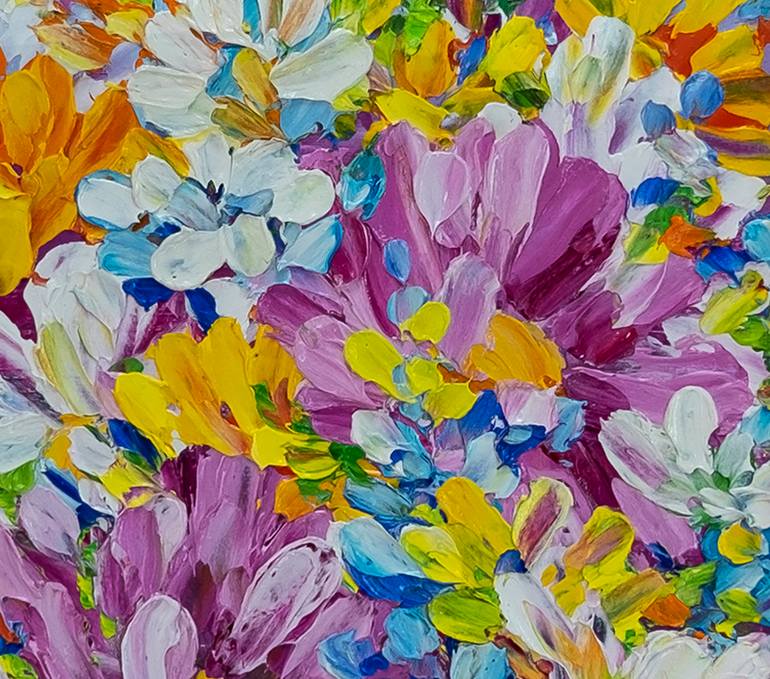Original Expressionism Floral Painting by Anastasia Woron 