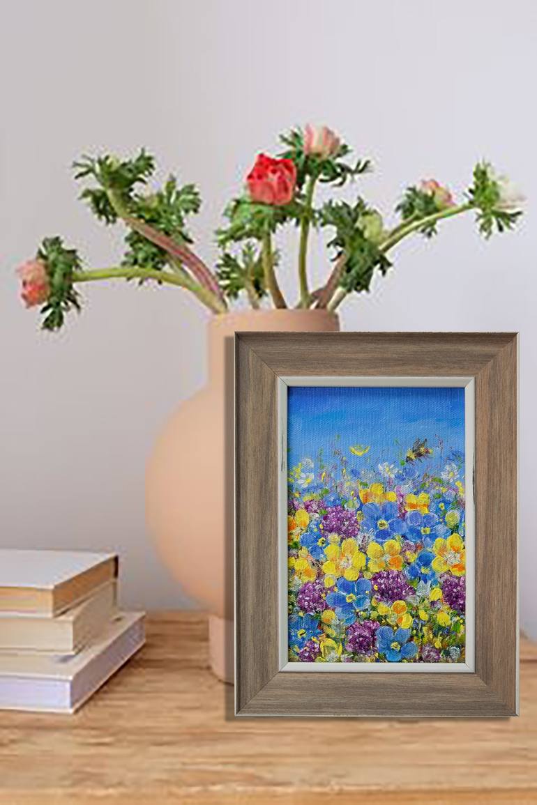 Original Impressionism Floral Painting by Anastasia Woron 