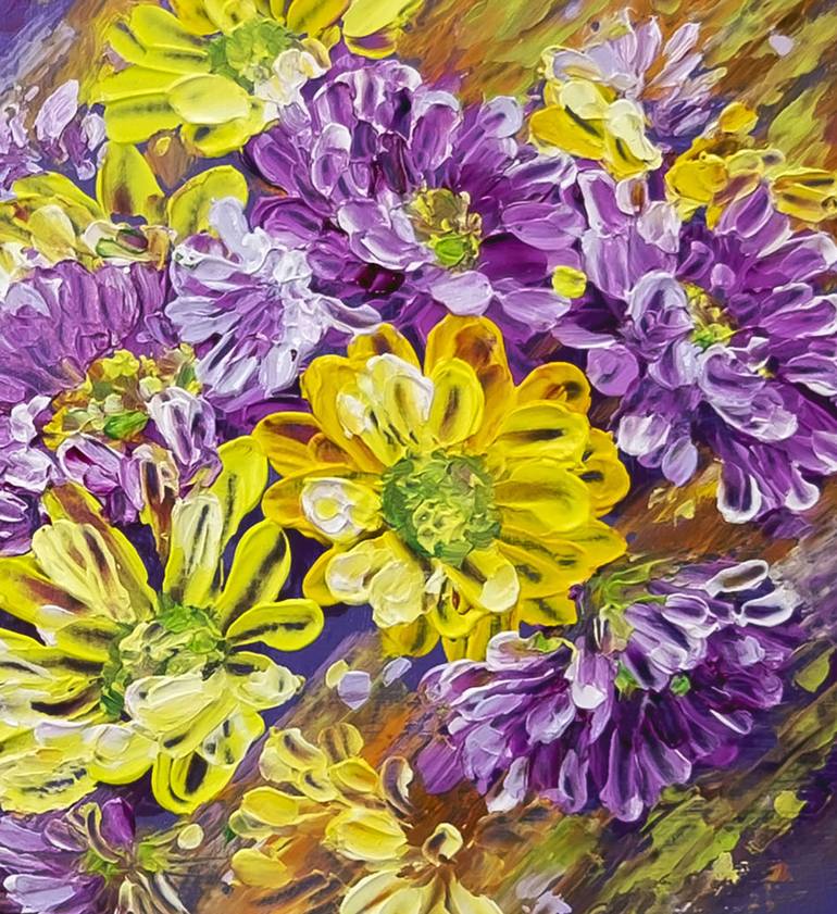 Original Impressionism Floral Painting by Anastasia Woron 