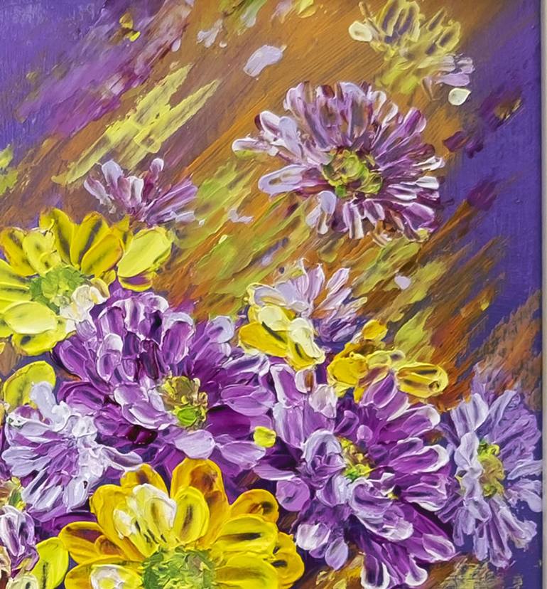 Original Impressionism Floral Painting by Anastasia Woron 