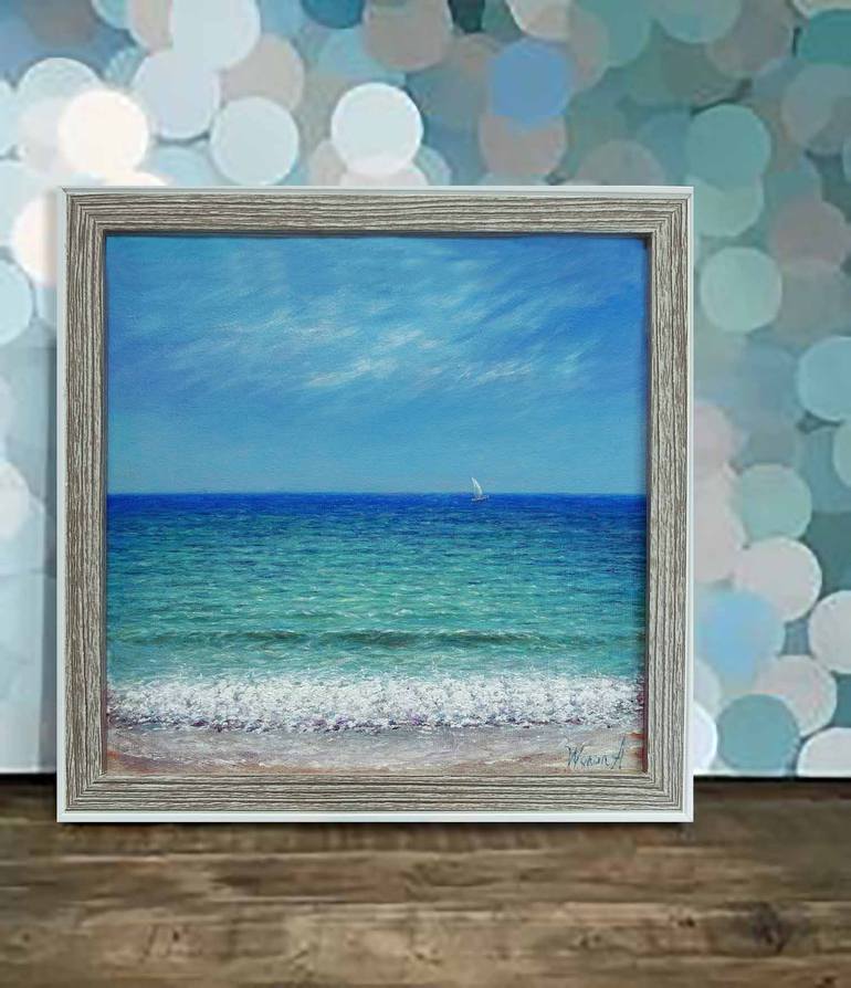 Original Realism Seascape Painting by Anastasia Woron 