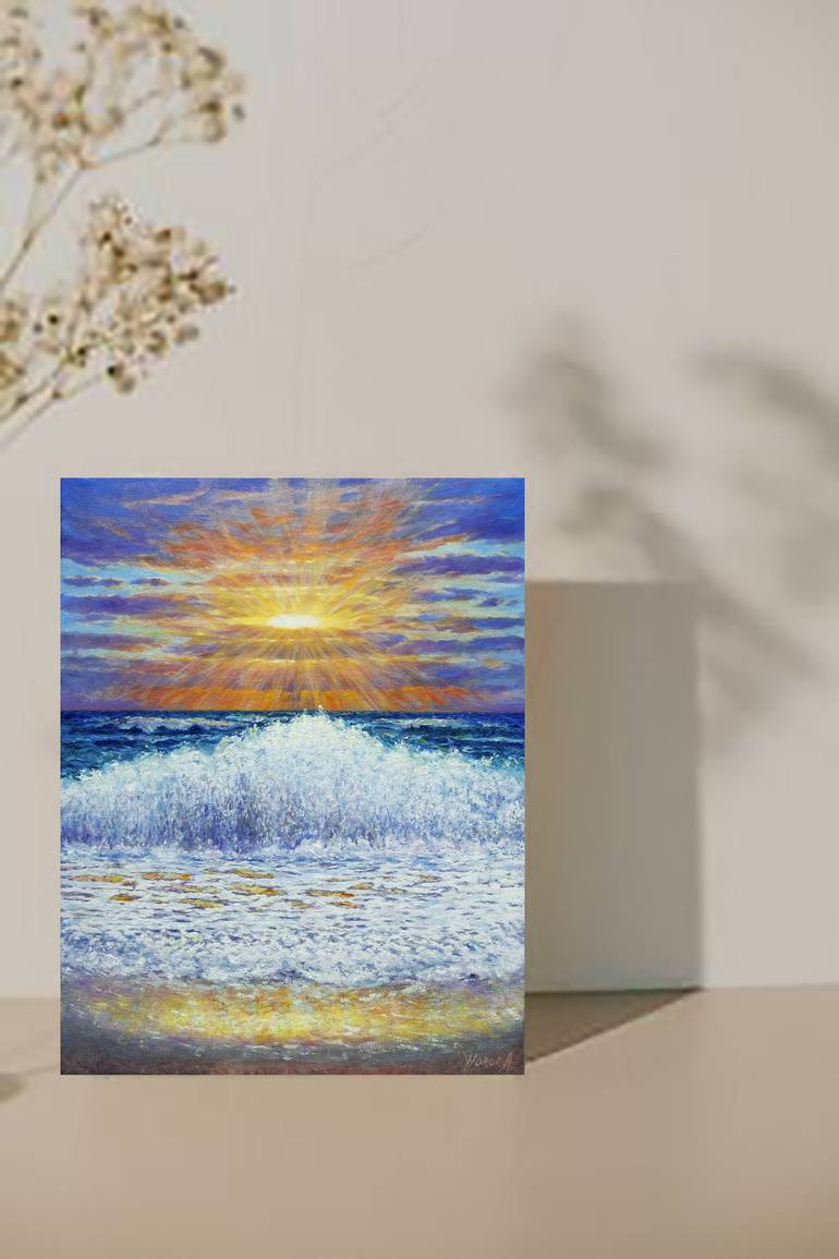 Original Impressionism Seascape Painting by Anastasia Woron 