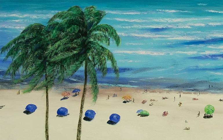 Original Contemporary Seascape Painting by Anastasia Woron 