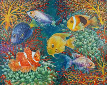 Original Fish Paintings by Anastasia Woron
