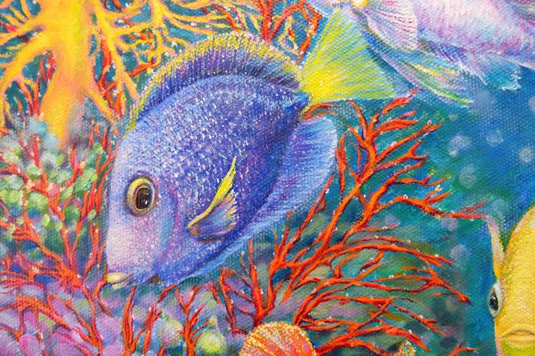 Original Figurative Fish Painting by Anastasia Woron 