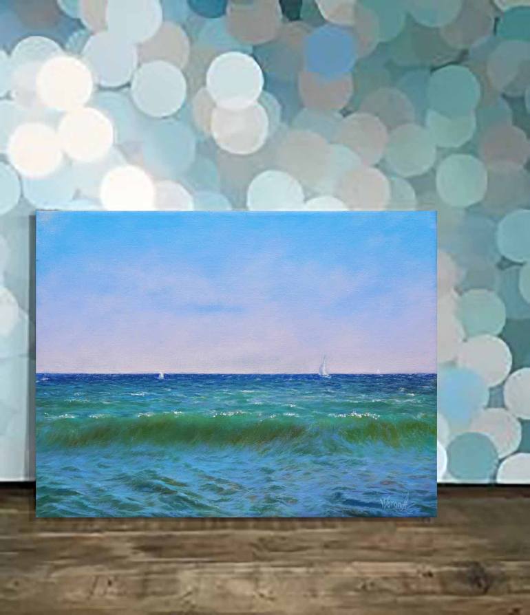 Original Realism Seascape Painting by Anastasia Woron 