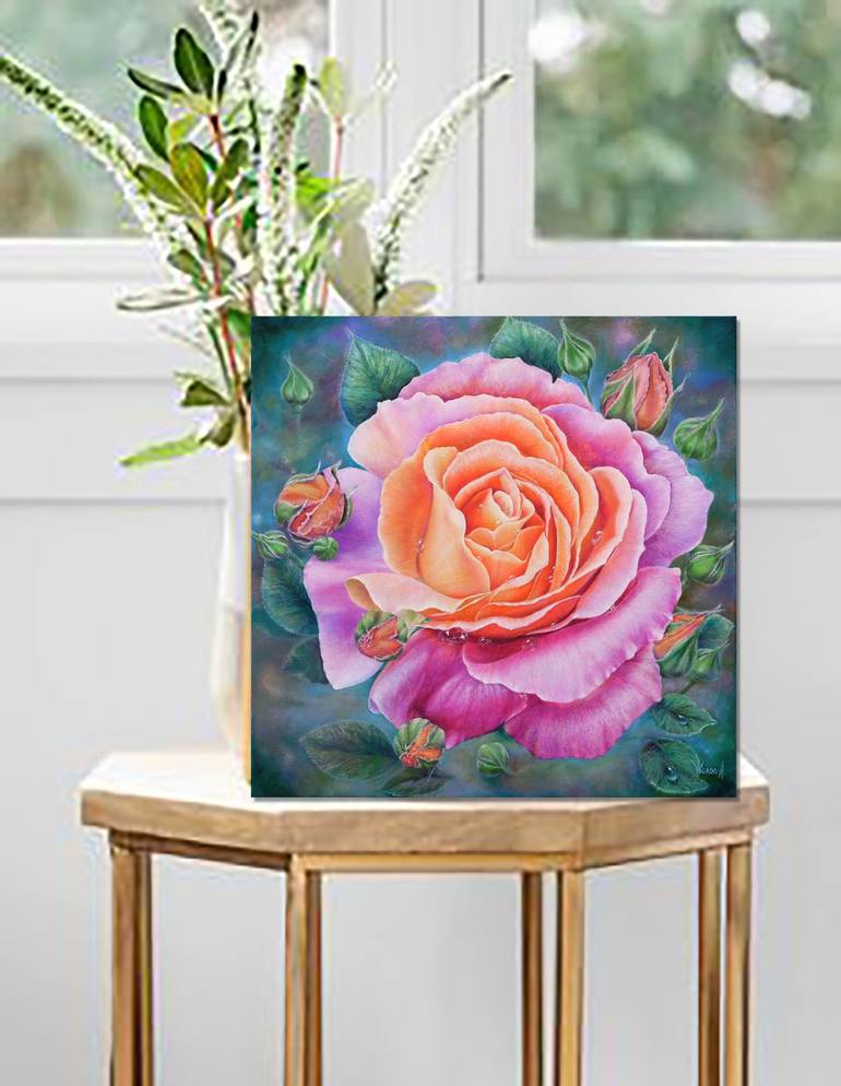 Original Floral Painting by Anastasia Woron 