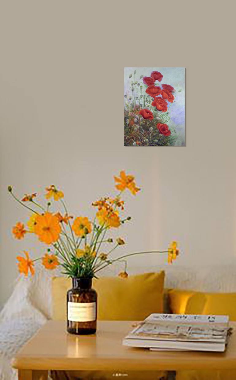 Original Fine Art Floral Painting by Anastasia Woron 