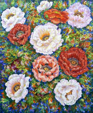 Original Fine Art Floral Paintings by Anastasia Woron