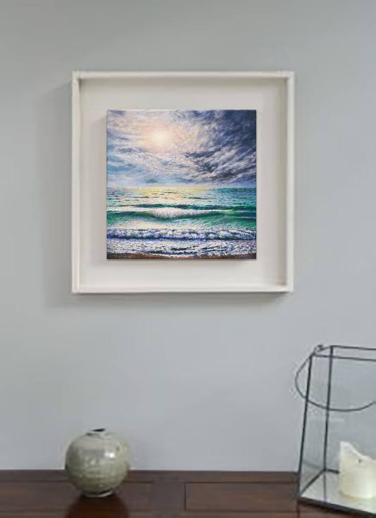 Original Fine Art Seascape Painting by Anastasia Woron 