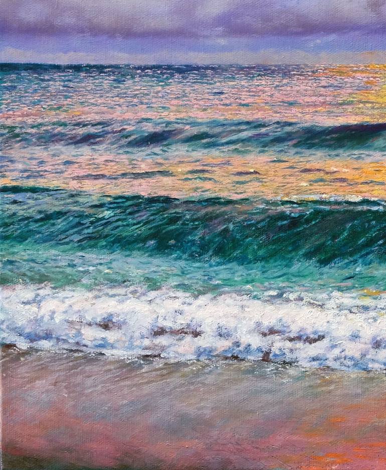 Original Realism Seascape Painting by Anastasia Woron 