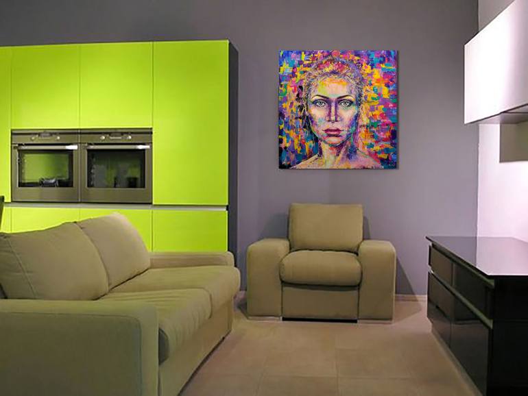 Original Abstract People Painting by Anastasia Woron 