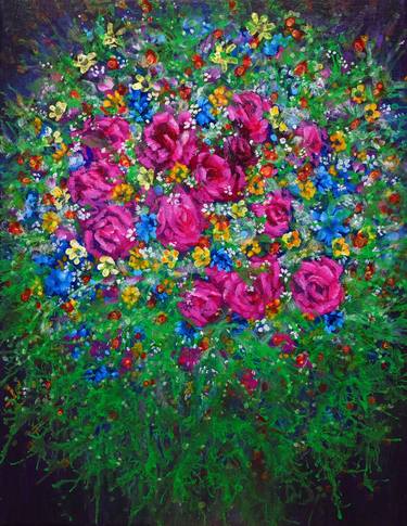 Original Fine Art Floral Paintings by Anastasia Woron