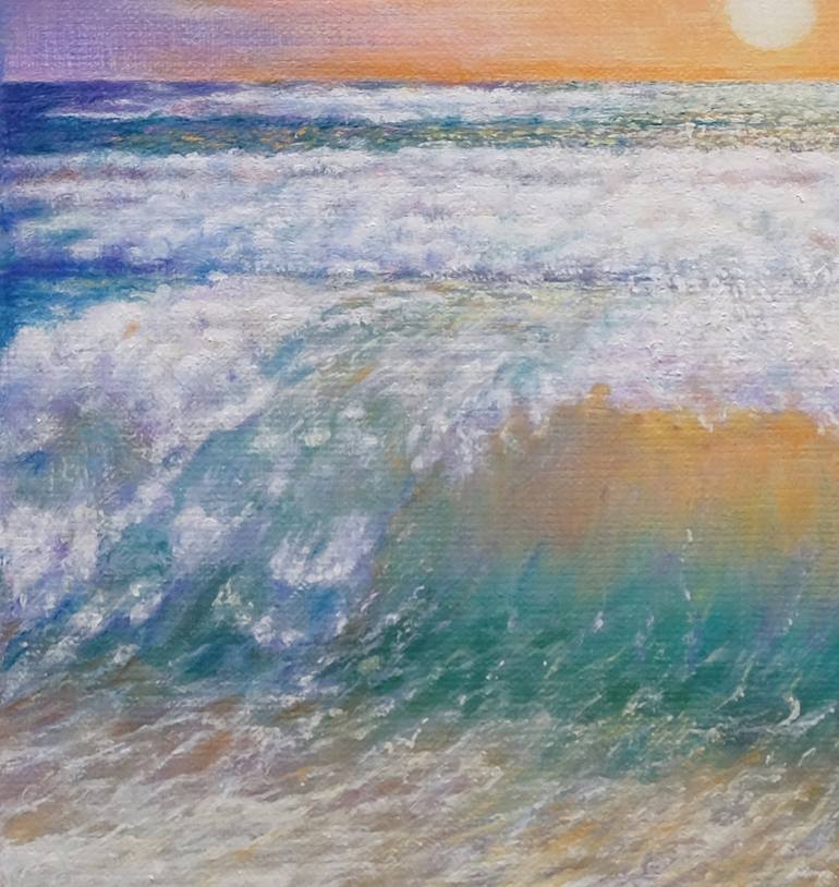 Original Fine Art Seascape Painting by Anastasia Woron 