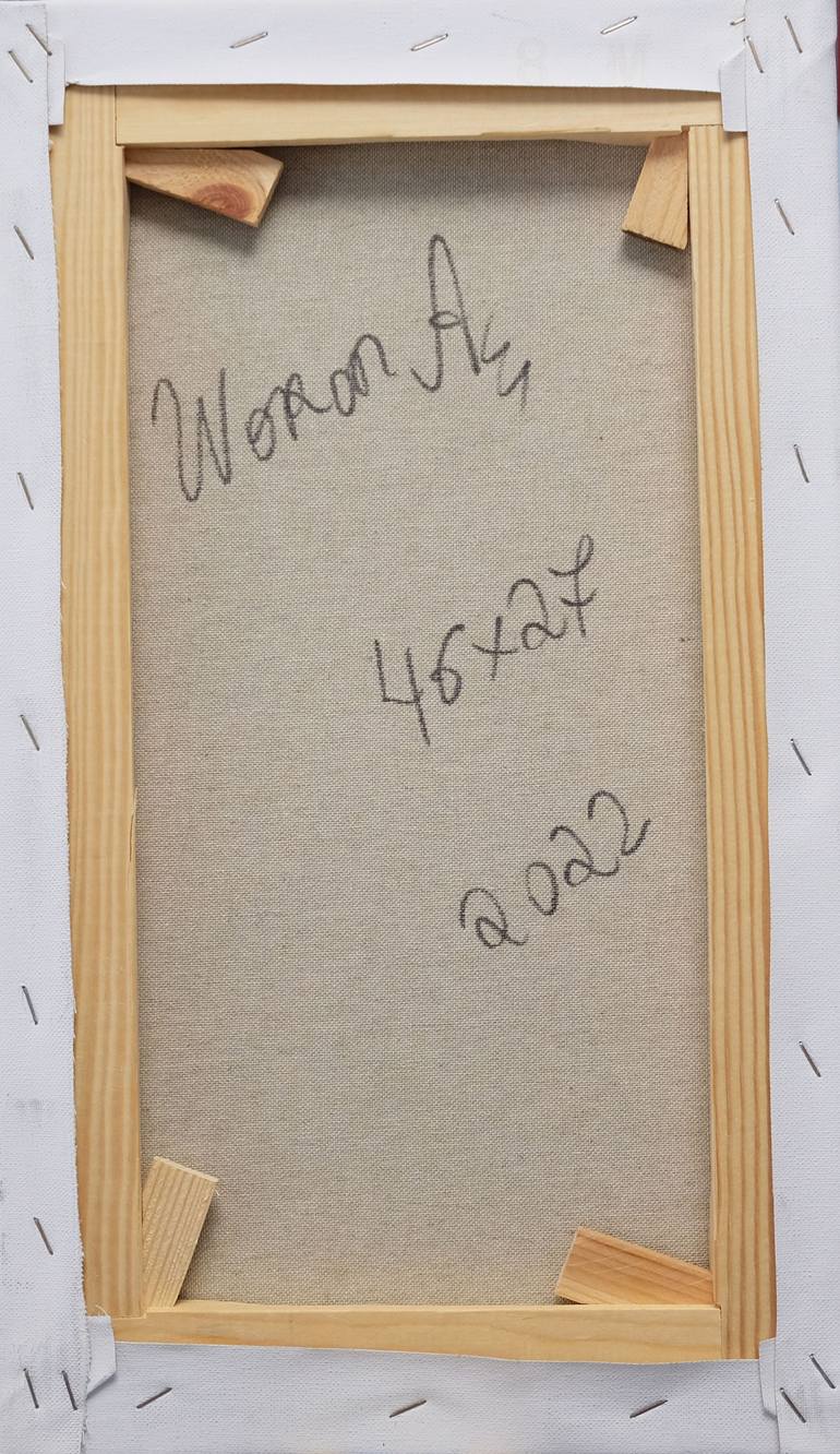 Original Folk Floral Painting by Anastasia Woron 