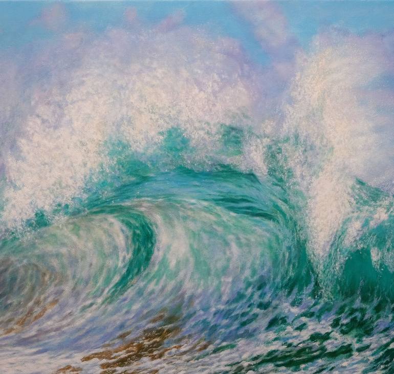 Original Fine Art Seascape Painting by Anastasia Woron 