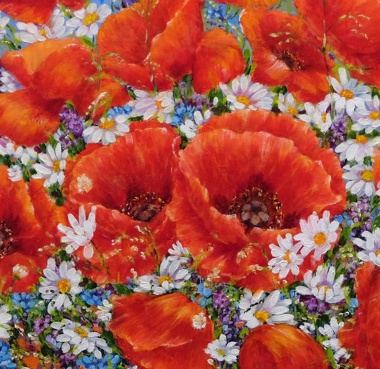 Original Fine Art Floral Painting by Anastasia Woron 