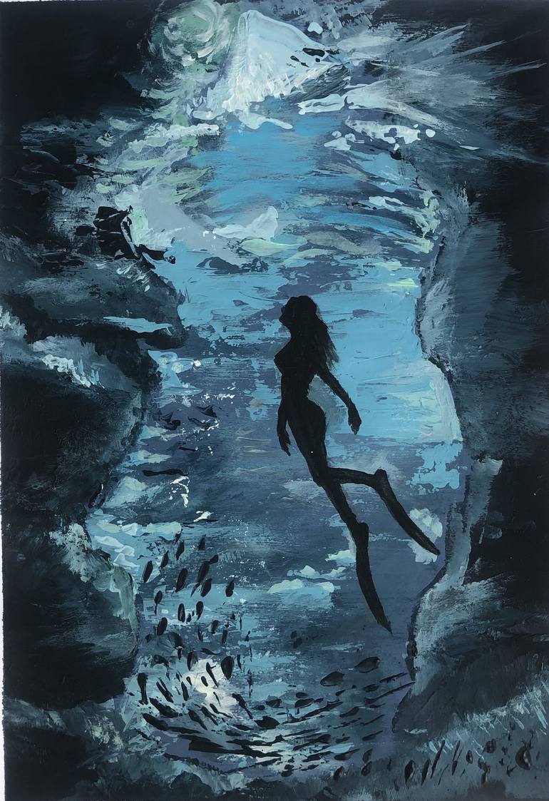 underwater painting mermaid
