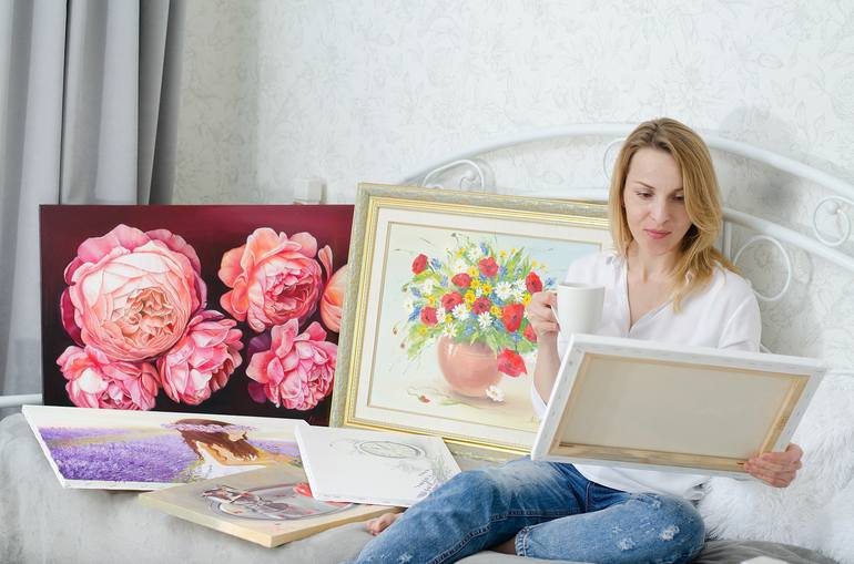 Original Fine Art Floral Painting by Оlena Mirkotan