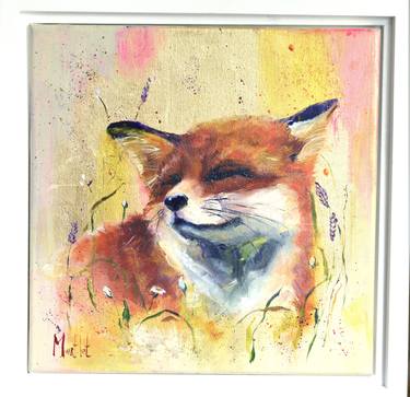 Original Painting Happy Fox thumb