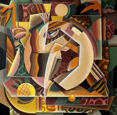 Print of Cubism Abstract Paintings by Apollonas Soben
