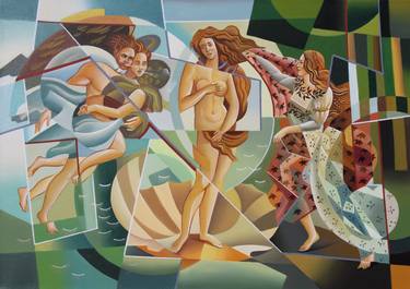 Print of Cubism Classical mythology Paintings by Apollonas Soben