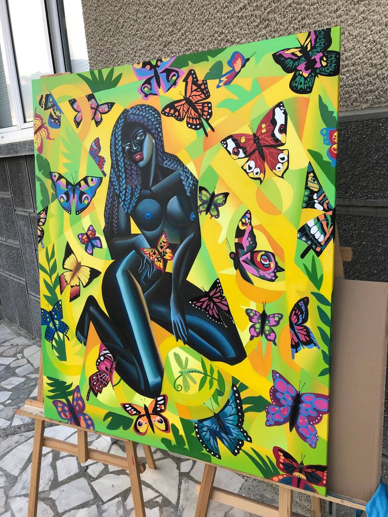 Original Abstract Body Painting by Apollonas Soben