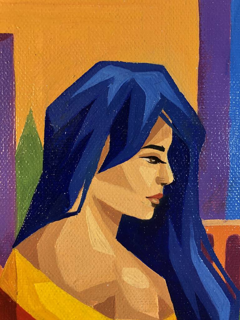 Original Abstract Expressionism Architecture Painting by Apollonas Soben