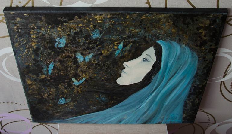Original Abstract Expressionism Fantasy Painting by Kseniya Kushyk