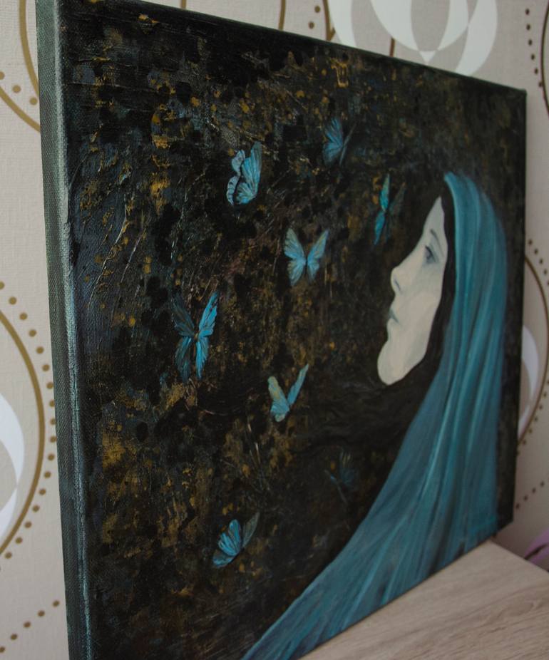 Original Abstract Expressionism Fantasy Painting by Kseniya Kushyk