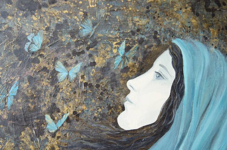 Original Abstract Expressionism Fantasy Painting by Kseniya Kushyk