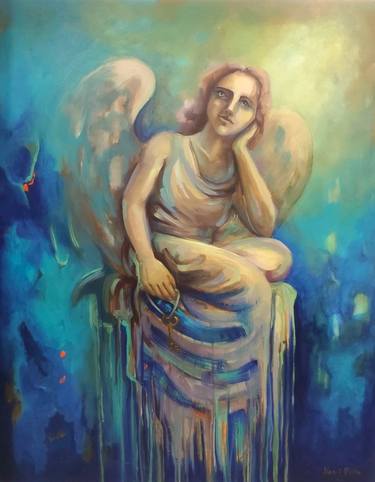 Original Figurative Religious Paintings by Nani Potskhverashvili