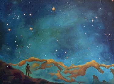 Original Contemporary Outer Space Paintings by Nani Potskhverashvili