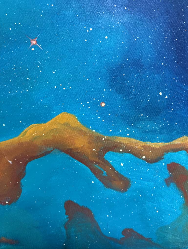 Original Contemporary Outer Space Painting by Nani Potskhverashvili