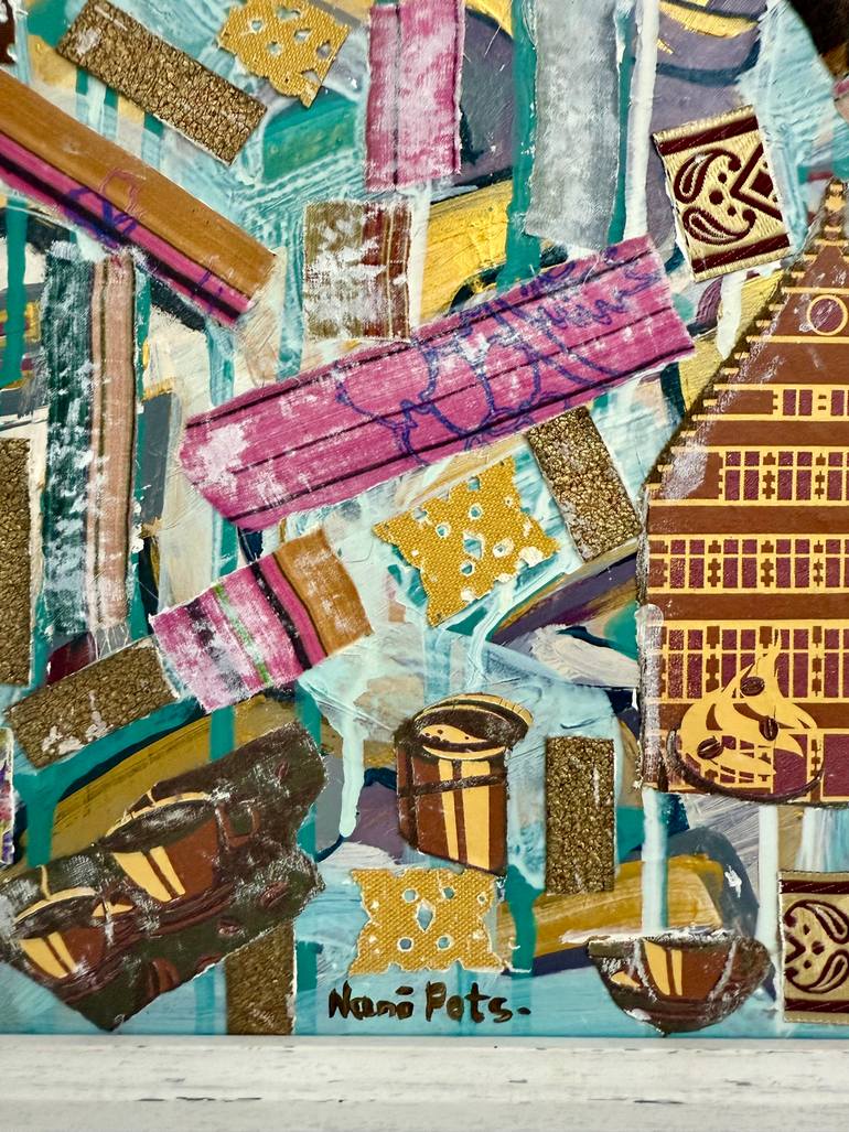 Original Abstract Architecture Collage by Nani Potskhverashvili