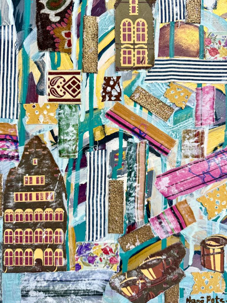 Original Abstract Architecture Collage by Nani Potskhverashvili