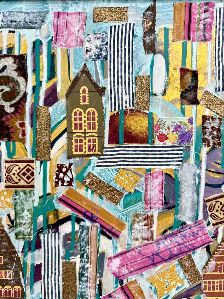 Original Abstract Architecture Collage by Nani Potskhverashvili