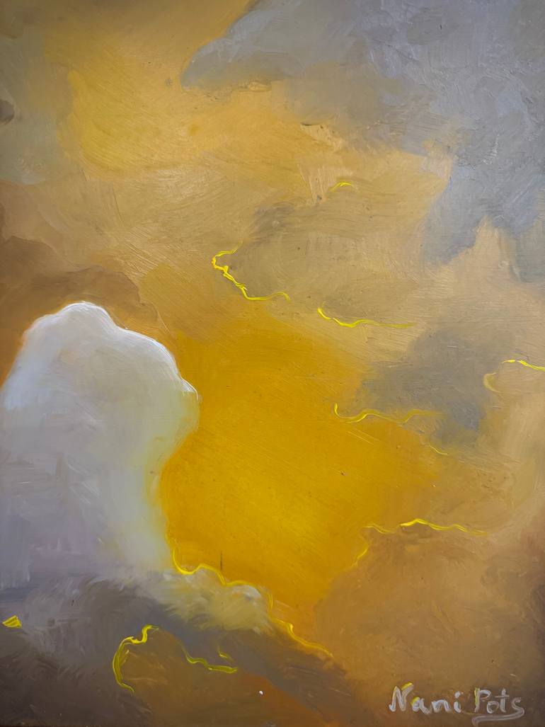 Original Contemporary Light Painting by Nani Potskhverashvili