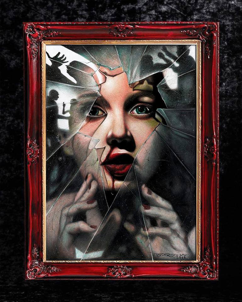 Original Conceptual Women Drawing by Tom Rocha
