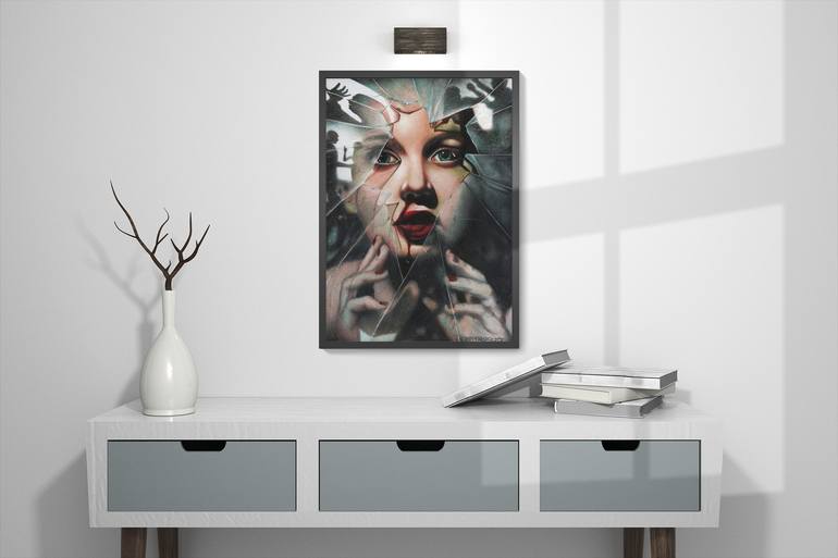 Original Conceptual Women Drawing by Tom Rocha