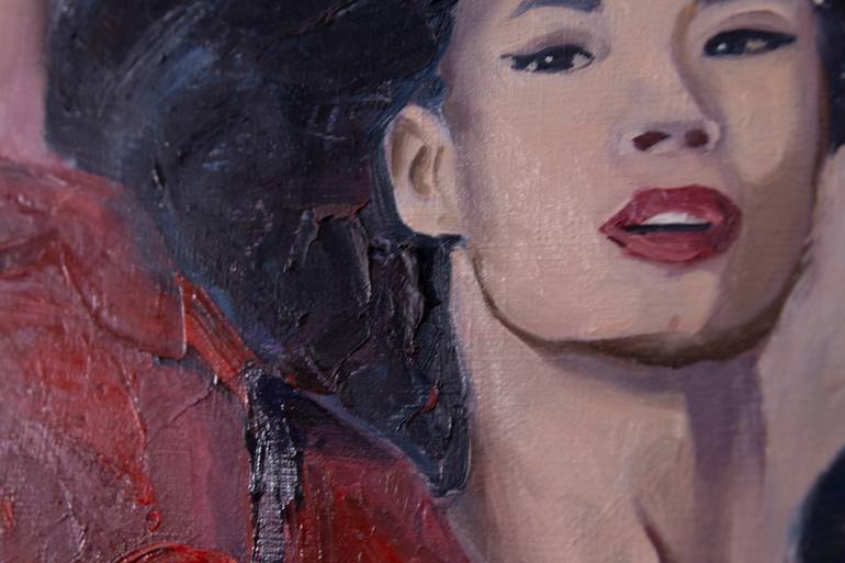 Original Impressionism People Painting by Elena Petryk