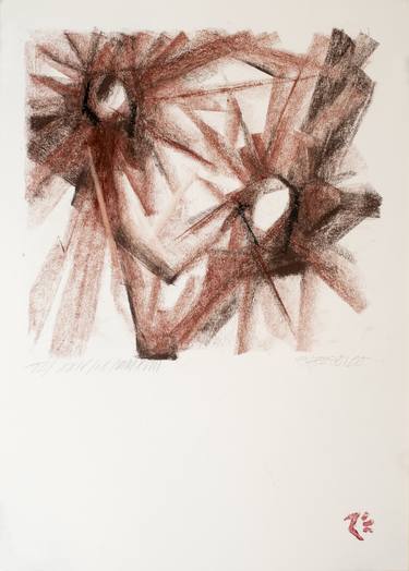 Original Abstract Expressionism Abstract Drawings by Raffaello EROICO