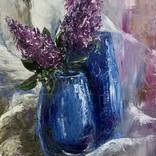 lilac still life, still life, lilac painting, farmhouse style