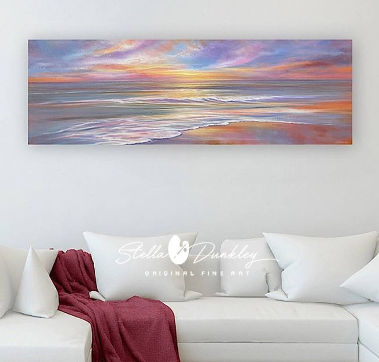 Original Impressionism Seascape Painting by Stella Dunkley