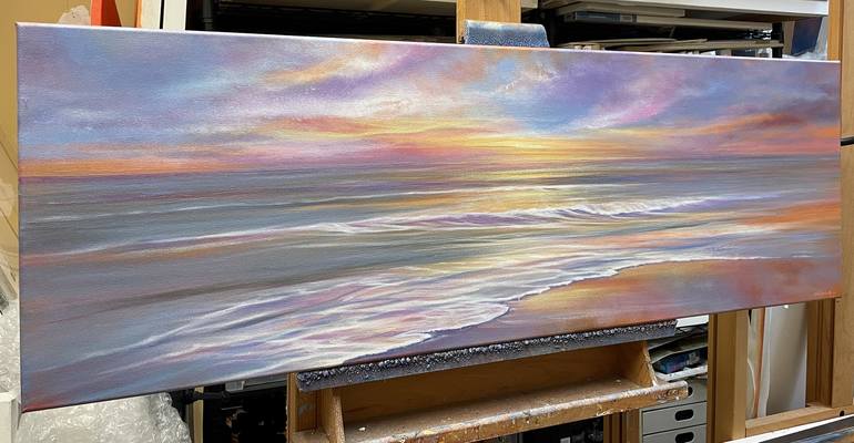 Original Impressionism Seascape Painting by Stella Dunkley