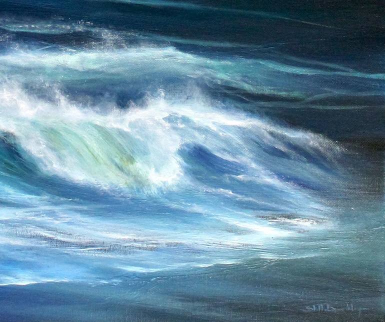 Original Impressionism Seascape Painting by Stella Dunkley